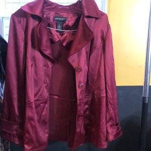 Lane Bryant blazer jacket size 22 Plus Size wine colored